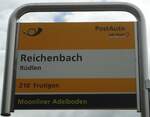 (138'434) - PostAuto-Haltestellenschild - Reichenbach, R�dlen - am 6.
