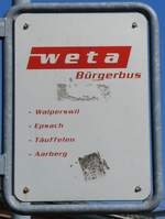 (266'674) - weta-Haltestellenschild - T�uffelen, Bahnhof - am 6.