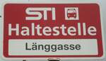 (133'210) - STI-Haltestellenschild - Thun, L�nggasse - am 12.