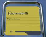 (153'953) - STI-Haltestellenschild - Thun, Schorend�rfli - am 17.