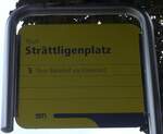 (175'060) - STI-Haltestellenschild - Thun, Str�ttligenplatz - am 21.