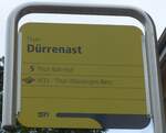 (197'959) - STI-Haltestellenschild - Thun, D�rrenast - am 24.