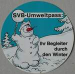 (233'580) - Kleber f�r den SVB-Umweltpass am 9.