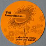 (233'583) - Kleber f�r den SVB-Umweltpass am 9.