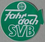 (233'584) - Kleber f�r Fahr doch SVB am 9.