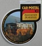 (234'379) - Kleber f�r/pour Abonnement de vacances von 1979 am 10.