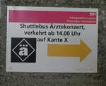 (237'265) - STI-Fahrgastinformation Shuttlebus �rztekonzert am 18.