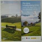 (249'345) - PostAuto/STI-Prospekt f�r die neue Schallenberg-Linie am 30.