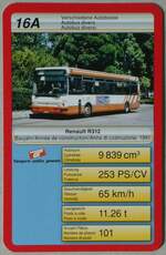 (255'440) - Quartett-Spielkarte mit TPG Gen�ve Nr.