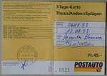 (256'539) - Postauto-7-Tage-Karte - Thusis/Andeer/Spl�gen - am 29.