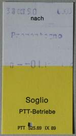 (256'679) - PTT-Einzelbillet am 5.