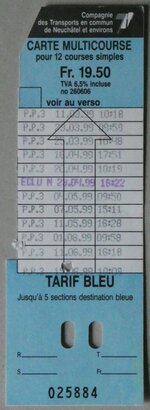 (258'733) - TN-Mehrfahrtenkarte am 14.