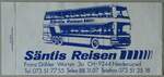(259'630) - Kleber f�r S�ntis Reisen am 25.