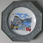 (260'632) - Teller mit Zinnrahmen von der Grimsel-Passh�he am 24.