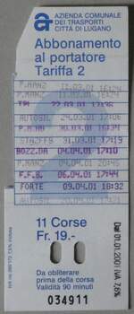 (261'071) - act-Mehrfahrtenkarte am 7.