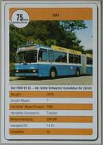 (264'215) - Karte mit 75 Jahre Autobus Z�rich mit VBZ-FBW Nr.
