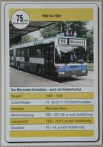 (264'216) - Karte mit 75 Jahre Autobus Z�rich mit VBZ-Mercedes Nr.