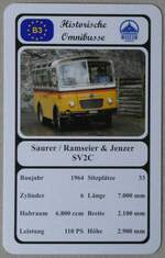 (273'139) - Quartett-Spielkarte mit Saurer / Ramseier & Jenzer SV2C von 1964 am 23.