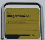 (283'135) - STI-Haltestellenschild - Thun, Burgerallmend - am 13.