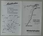 (285'438) - AFA-Winterfahrplan 30. September 1973 bis 25. Mai 1974 am 16. M�rz 2026 in Thun