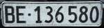 (142'011) - Nummernschild - BE 136'580 - am 21.