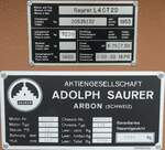 (129'926) - Typenschild - P 23'155/2242 - am 18. September 2010 in Breil, Milit�ranlage