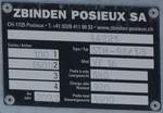 (266'224) - Typenschild - PostAuto Veloanh�nger - am 27.