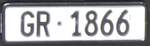 (277'014) - Nummernschild - GR 1866 - am 19.