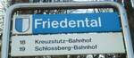 (132'959) - VBL-Haltestellenschild - Luzern, Friedental - am 11.