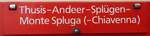 (281'381) - Routentafel - Thusis-Andeer-Spl�gen-Monte Spluga (-Chiavenna) - am 12.