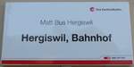 (203'315) - zb/SBB CFF FFS-Haltestellenschild - Hergiswil, Bahnhof - am 30. M�rz 2019