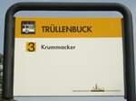 (136'122) - VERKEHRSBETRIEBE SCHAFFHAUSEN-Haltestellenschild - Schaffhausen, Tr�llenbuck - am 25.