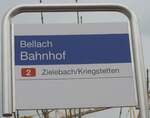(189'654) - BSU-Haltestellenschild - Bellach, Bahnhof - am 26. M�rz 2018