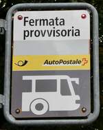 (280'336) - Postuto-Haltestellenschild - Fermata provvisoria - am 13.