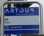 (282'810) - ARTOUR-Haltestellenschild - Arbon.