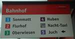 (134'940) - StadtBUS-Haltestellenschild - Frauenfeld, Bahnhof - am 10.