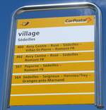 (219'011) - PostAuto-Haltestellenschild - S�deilles, village - am 25.