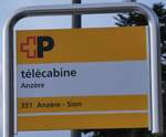 (270'543) - +P-Haltestellenschild - Anz�re, t�l�cabine - am 2.
