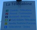 (177'262) - Shuttlebus-Haltestellenschild - Haute-Nendaz, La T�l�cabine - am 18.