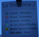 (270'501) - Bus Haute-Nendaz Shuttle-Haltestellenschild - Haute-Nendaz La T�l�cabine 2 - am 1.