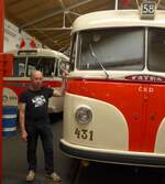 (198'846) - DPP Praha - Nr. 431 - Tatra Trolleybus (ex DPB Bratislava; ex DPMIJ Liberec; ex DPP Praha Nr. 431) am 20. Oktober 2018 in Praha, �PNV-Museum (Teilaufnahme)